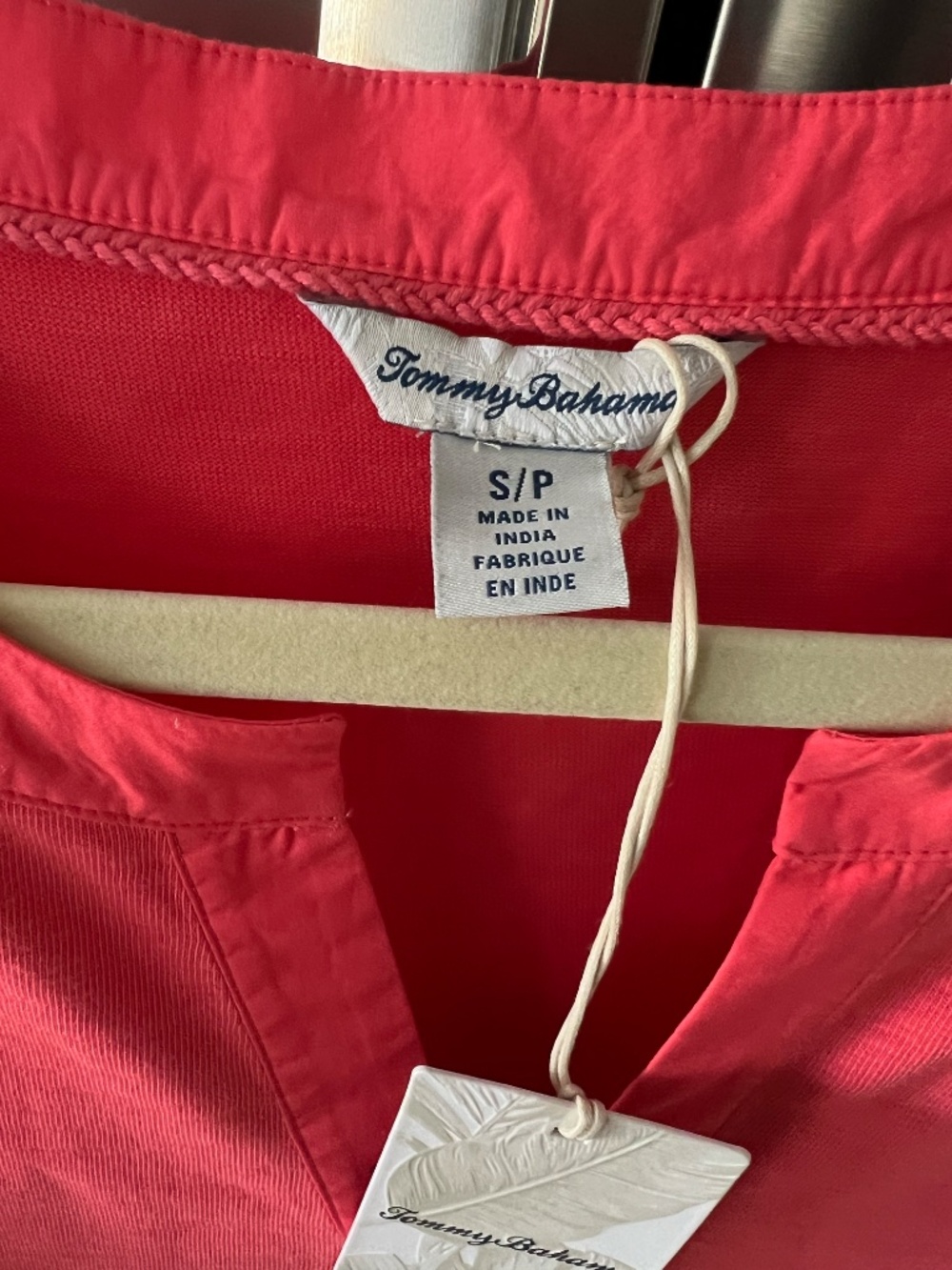 Tommy Bahama Sunset Harbor Long Sleeve Dress - Melon Berry (S) - Picture 3 of 4
